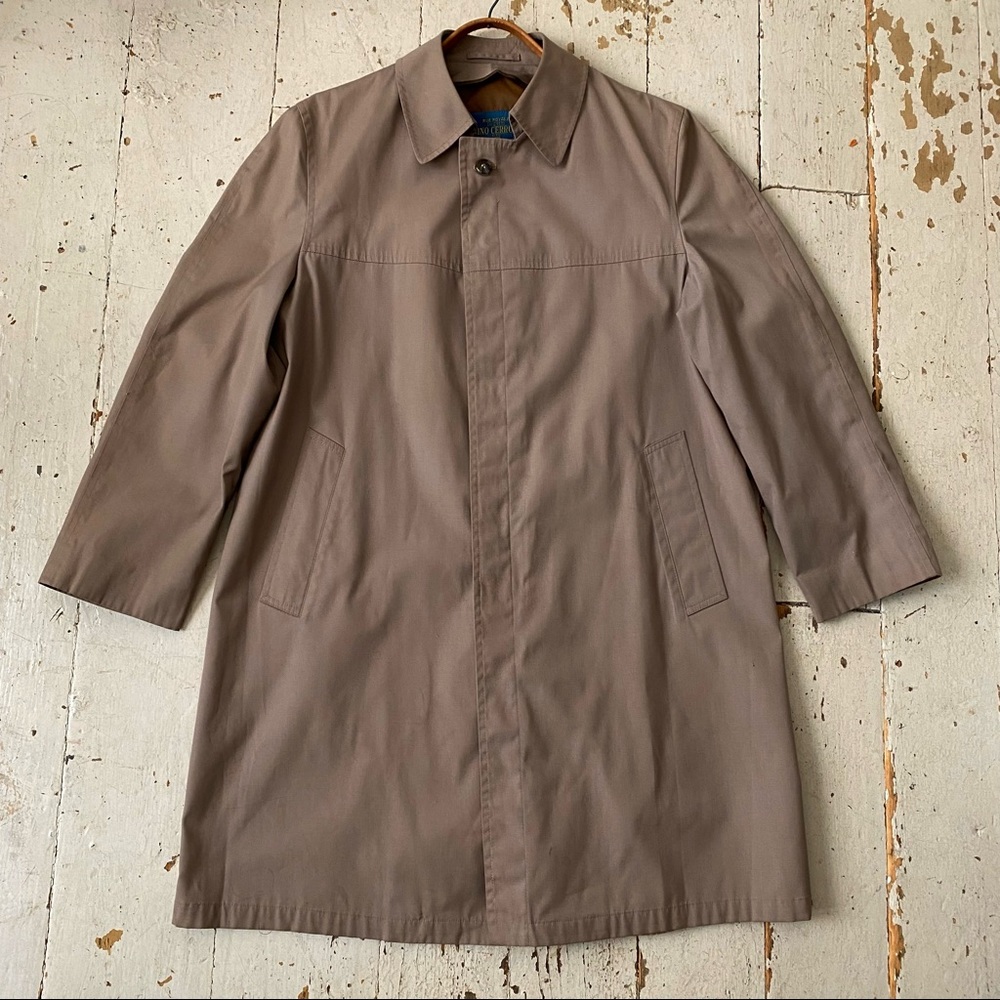 Nino Cerruti Vintage Rue Royale Taupe Trench Coat